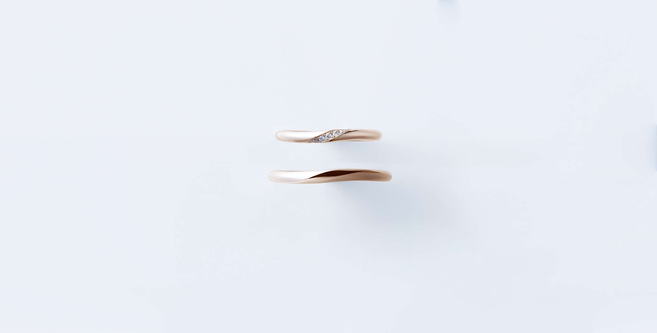 ことのは 結婚指輪 ウェーブライン5(S) 750PG