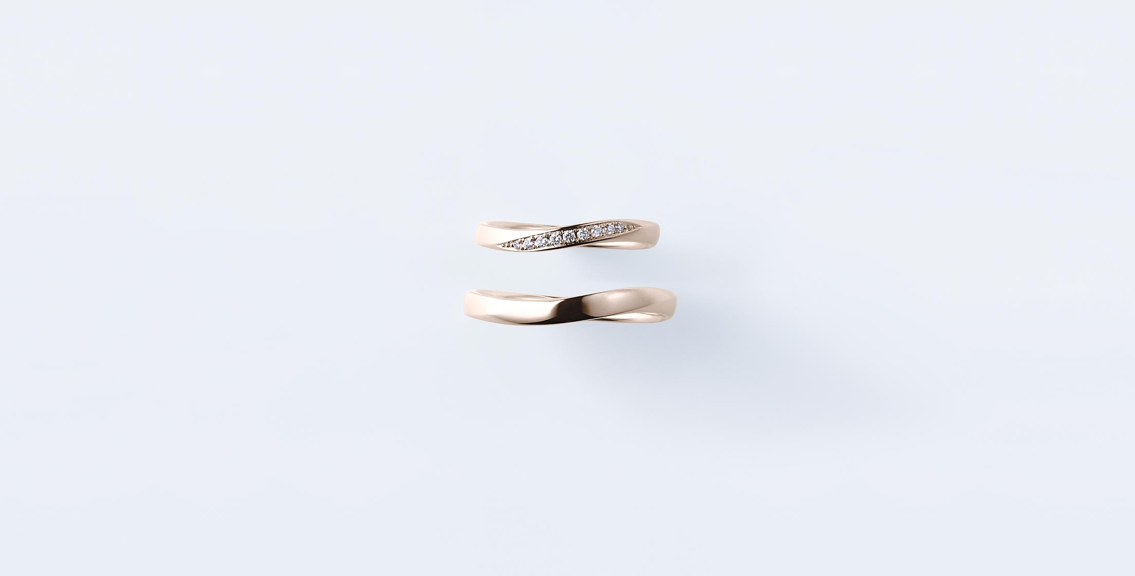 ことのは 結婚指輪 ウェーブライン9(S) 750PG