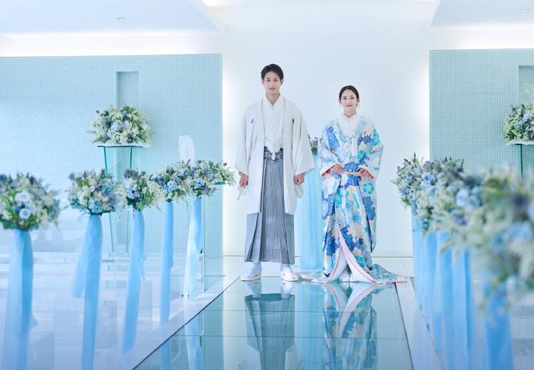 アートホテル弘前シティ。挙式会場。スタイリッシュなデザインのチャペルには和装も似合います