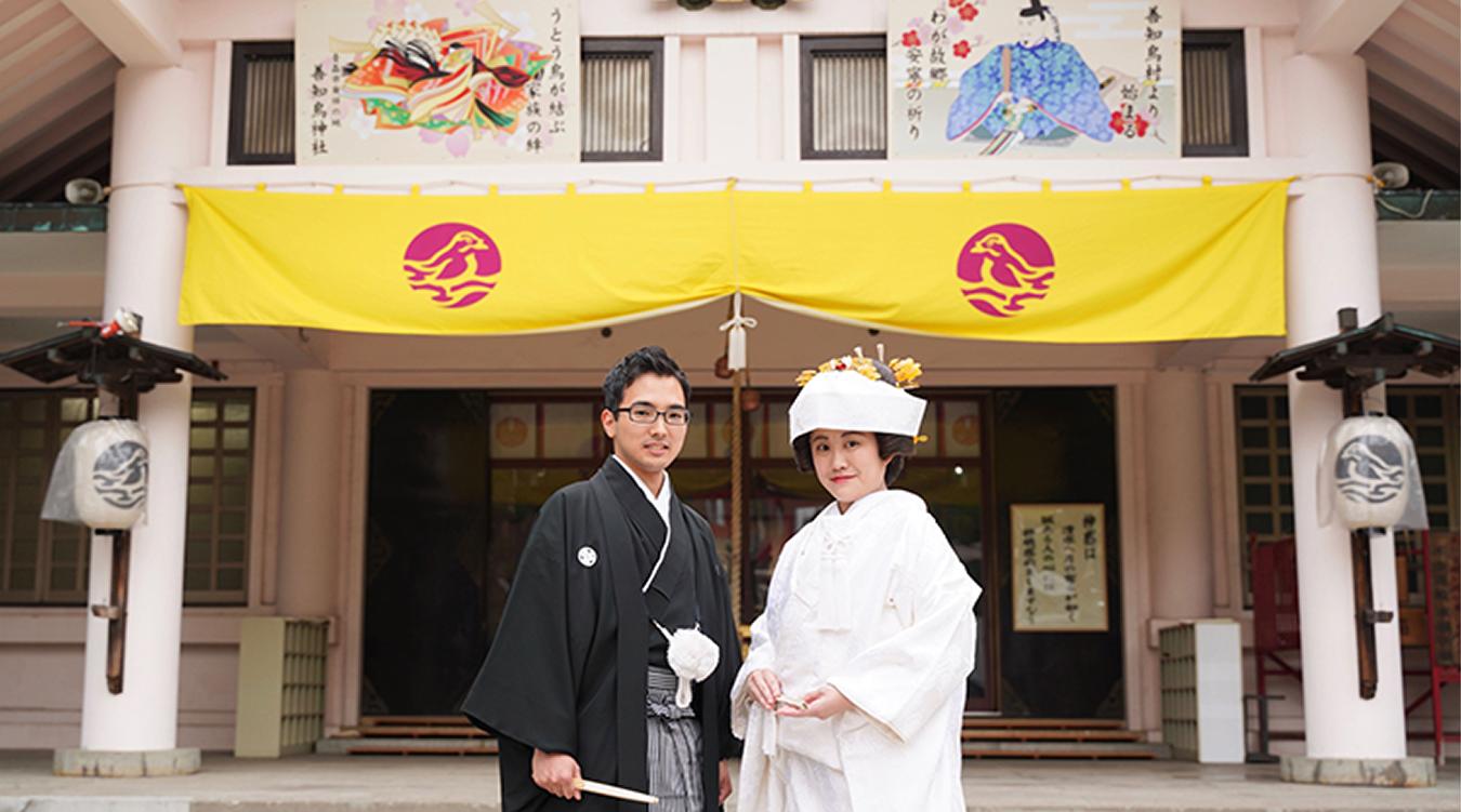 善知鳥神社。三人の女神を祀る『善知鳥神社』。青森市発祥の由来ある神社を舞台に、新郎新婦や両家の新たな門出を迎えられます