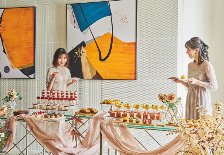 ノートルダム盛岡(FIVESTAR WEDDING)。料理。専属パティシエが手掛ける色とりどりのデザートビュッフェ