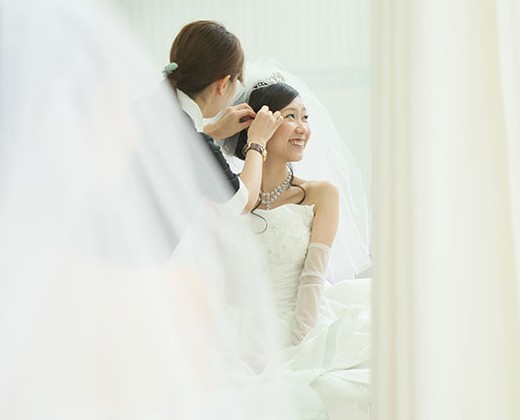 仙台ゆりが丘 マリアージュ アン ヴィラ。スタッフ。結婚式当日は、専門のスタッフが花嫁の美を引き出してくれます