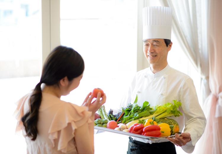 アインパルラ浦島。料理。事前に試食して味を確かめることができるので安心です