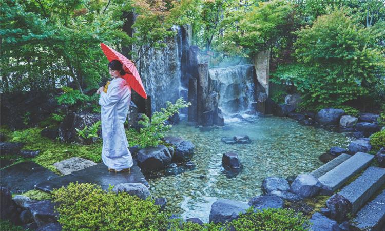 KORIYAMA MONOLITH(郡山モノリス)。演出・小物。庭園や待合いラウンジなど、フォトジェニックなスポットで思い出が残せます