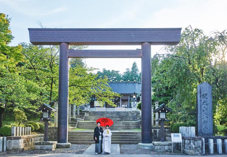 KORIYAMA MONOLITH（郡山モノリス）。挙式会場。提携の『開成山大神宮』など近隣神社での神前式も可能