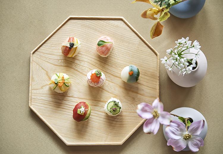 麗風 つくば シーズンズテラス。料理。多彩な食材を使った一皿は彩り鮮やかな見た目も魅力