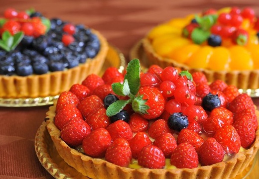 桐生グランドホテル。料理。みずみずしい果物をたっぷりと使ったデザートも楽しめます