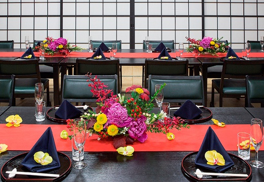 桐生グランドホテル。披露宴会場。最大40名のゲストが着席できる和宴会場『TSURU』