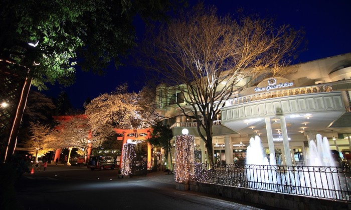 冠稲荷神社 宮の森迎賓館 ティアラグリーンパレス。アクセス・ロケーション。春には桜が美しく咲き誇る神社で、特別な時間を過ごすことができます