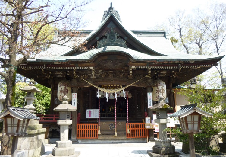 上野総社神社。本殿や拝殿は群馬県や前橋市の重要文化財に指定されています