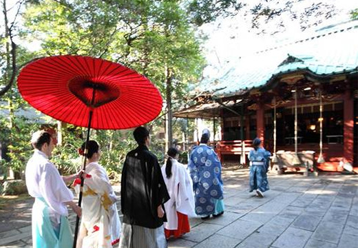 アンティカ・オステリア・デル・ポンテ。挙式会場。『神田明神』や『湯島天満宮』など由緒ある神社での神前式も可能