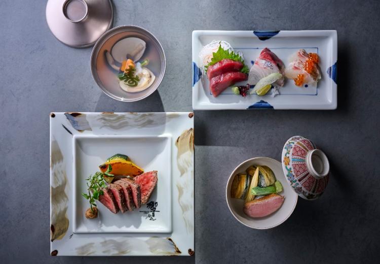 響 風庭 赤坂。料理。メインとなる厳選ブランド牛のステーキは人気の逸品です