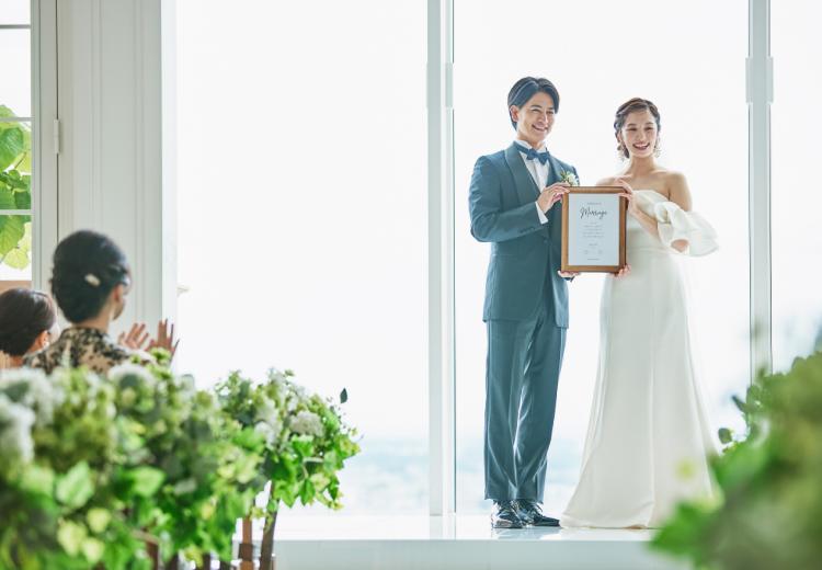 ルクリアモーレ表参道。挙式会場。挙式スタイルは厳かな教会式と自由度の高い人前式に対応