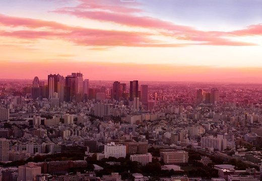 天空の庭 星のなる木。茜色に染まる東京の景色が、ふたりの心に刻まれることでしょう