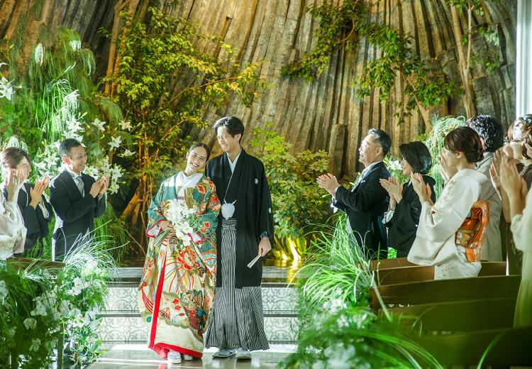 クラシカ表参道/別邸KEYAKI(別邸ケヤキ)。挙式会場。自然美あふれる空間は和装人前式にもおすすめです