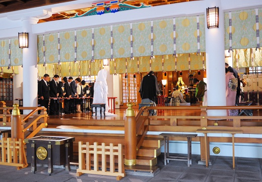 日枝神社結婚式場（日枝あかさか）。挙式会場。厳かな雰囲気の中、神前式を行うことができます
