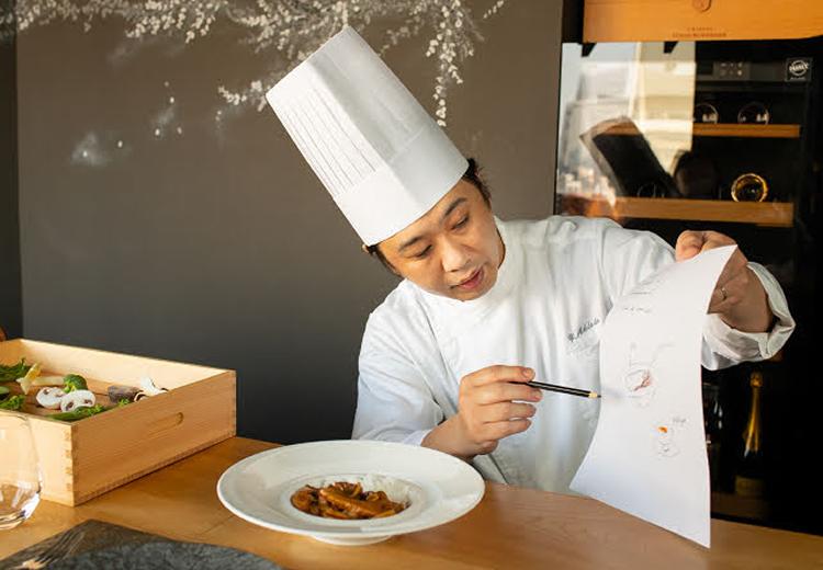 THE GRAND GINZA(ザ グラン銀座)。料理。シェフと料理内容を相談して、こだわりのメニューが生まれます