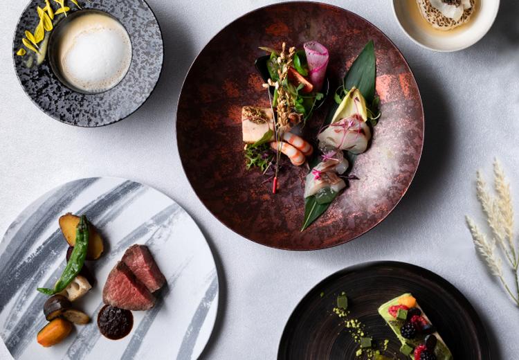 THE GRAND GINZA(ザ グラン銀座)。料理。素材選びや盛り付け、温度など細部にまで工夫が凝らされています