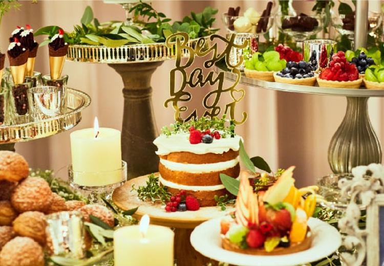 グランブリエ東京(GRAND BRILLER TOKYO)。料理。パーティーの終盤にはデザートビュッフェの演出も