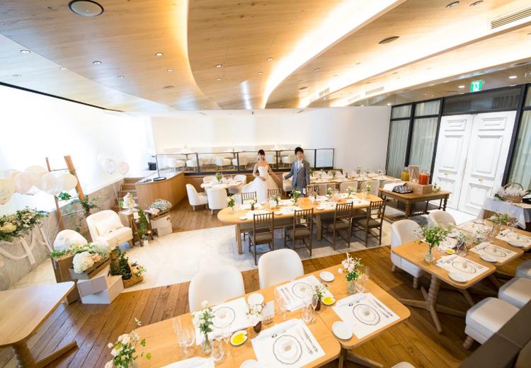 Cucina del NABUCCO（クッチーナ デル ナブッコ）。披露宴会場。新郎新婦とゲスト席との距離感が近くアットホームな雰囲気