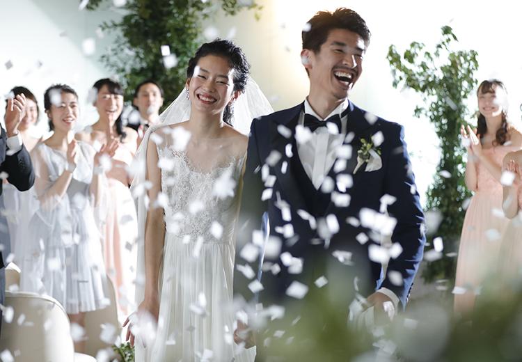 Cucina del NABUCCO（クッチーナ デル ナブッコ）。挙式会場。退場時には華やかなフラワーシャワーの演出を楽しめます