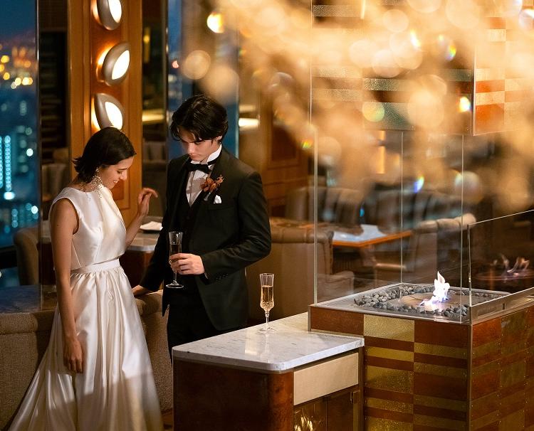 チャペル テンケイ アンド マリー(Chapel TENKEI & MARRY)。演出・小物。非日常を感じさせるラグジュアリーな空間と東京の絶景