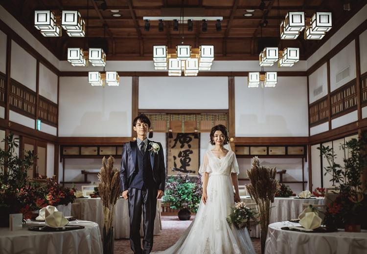 THE SAKAKI TOKYO(ザ サカキ トウキョウ)。披露宴会場。歴史ある『鶴の間』は、17名から64名まで着席可能な会場