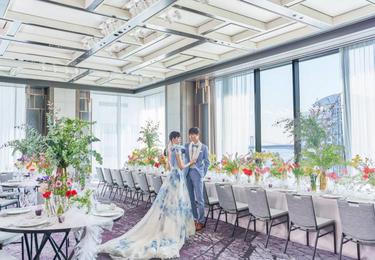 メズム東京、オートグラフ コレクション(ARTERNO WEDDINGS)。披露宴会場。広い空間を最大40名で利用できる『the banquet』