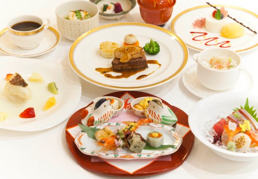 湯本富士屋ホテル。料理。和洋中が融合する『三国料理』も選択可能です