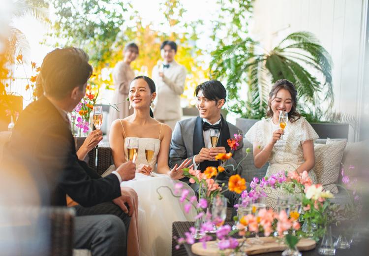 THE CLASSICA BAY RESORT(ザ クラシカ ベイリゾート)。披露宴会場。全天候型のプライベートテラス付きの、居心地の良い空間です