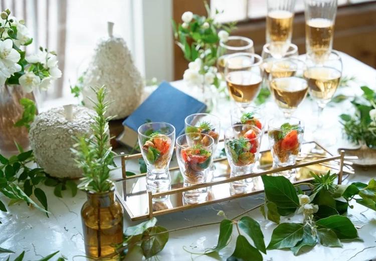 MARINE TOWER WEDDING マリンタワー ウエディング(旧THE HOUSE yokohama)。料理。新鮮な食材を活かした見た目も美しい料理の数々