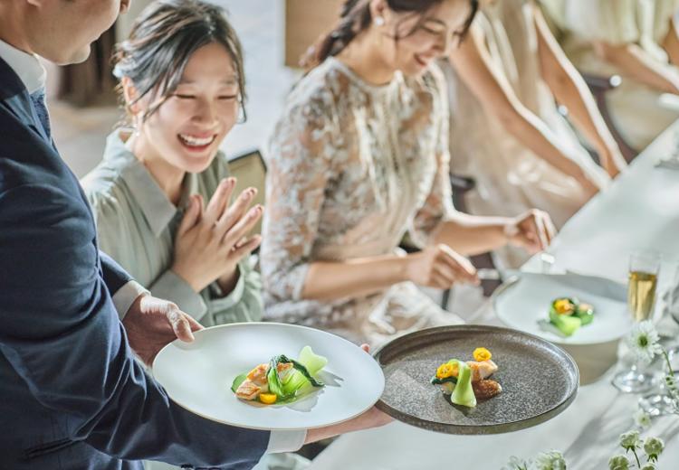 アルカンシエル横浜 luxe mariage（アルカンシエル横浜 リュクス マリアージュ）。料理。たっぷりとした料理のボリューム感にも満足できると好評です