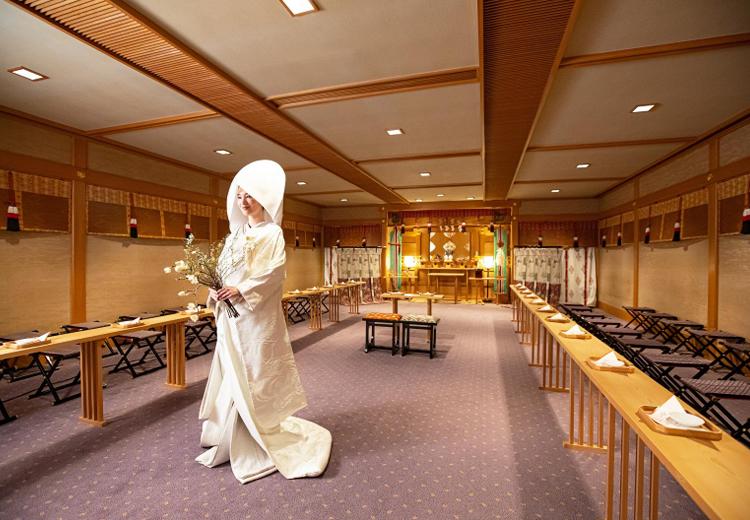 パレスホテル大宮。挙式会場。日本古来の伝統的で厳かな雰囲気が魅力の神前式