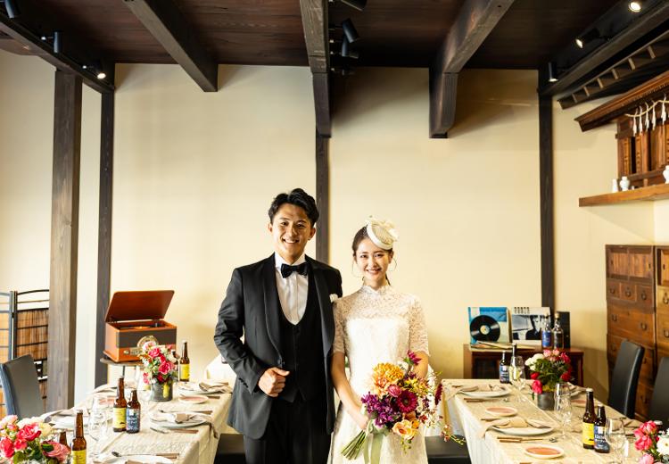 NIPPONIA 秩父 門前町（ニッポニア 秩父 門前町）。挙式会場。披露宴会場内での挙式は会場移動の手間がないのも魅力
