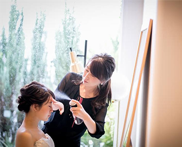 VILLAS DES MARIAGES 長野(ヴィラ・デ・マリアージュ 長野)。スタッフ。花嫁の美しさを最大限に引き出してくれる美容スタッフ