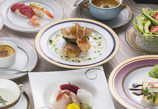 ザ・グランドティアラ 上田高砂殿。料理。心を込めた婚礼料理が和やかなパーティーを演出します