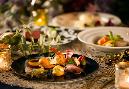 フェリスクレール。料理。料理は試食をしてから選ぶことができるので新郎新婦も安心