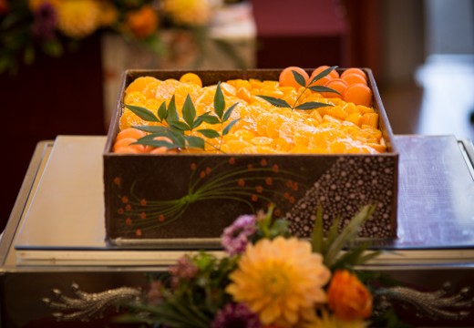 軽井沢倶楽部 有明邸。料理。ウェディングケーキのデザインもコンセプトに合わせてアレンジ