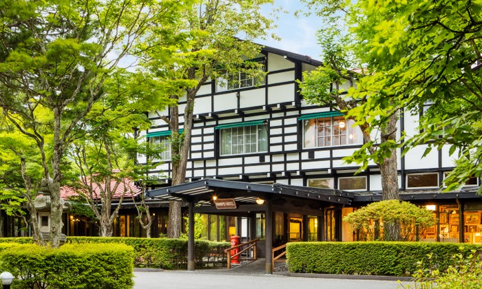 万平ホテル（休業中）。アクセス・ロケーション。軽井沢ならではの美しい大自然の中に佇む『万平ホテル』