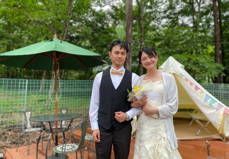 蓼科高原教会 セントブライズ。披露宴会場。『蓼科∞GRAND』のキャンプパーティーは20名ほど参加可能