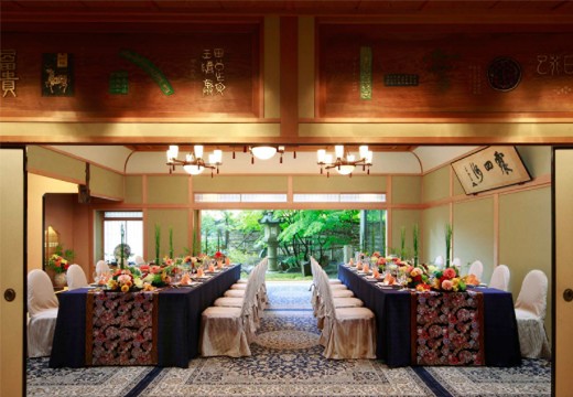 THE SAIHOKUKAN HOTEL(長野ホテル 犀北館)。披露宴会場。『静華堂』は着席40名までのアットホームな披露宴が可能