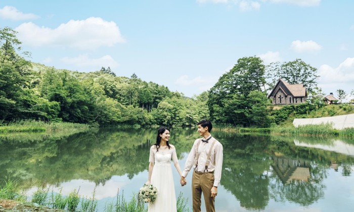 ルグラン軽井沢ホテル&リゾート。演出・小物。雄大な自然をバックに記念撮影。思い出に残る素敵な一枚を残せます