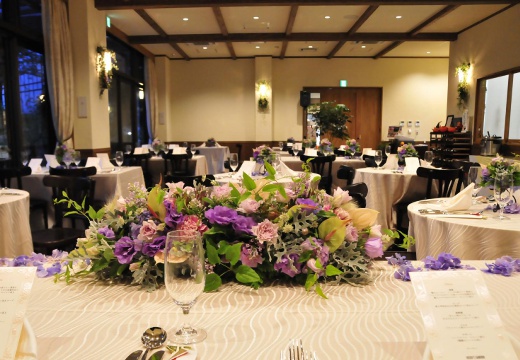 HEIDI’S FLOWER GARDEN(ハイジズフラワーガーデン)。披露宴会場。シックな雰囲気のレストランも披露宴会場として利用できます
