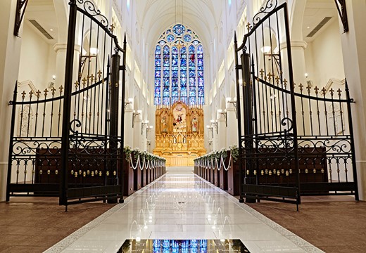 デュオ・セレッソ。挙式会場。荘厳なチャペル『聖パトリック・アルカディア大聖堂』は圧巻