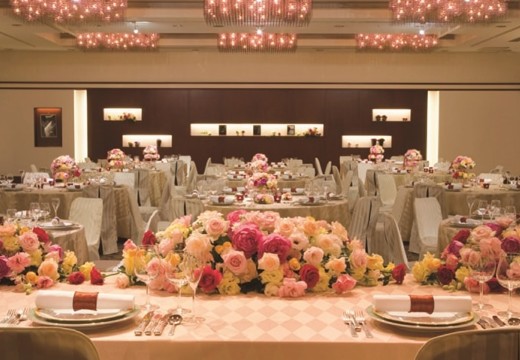 新潟グランドホテル。披露宴会場。『常磐の間』はアットホームな落ち着いた空間が魅力的