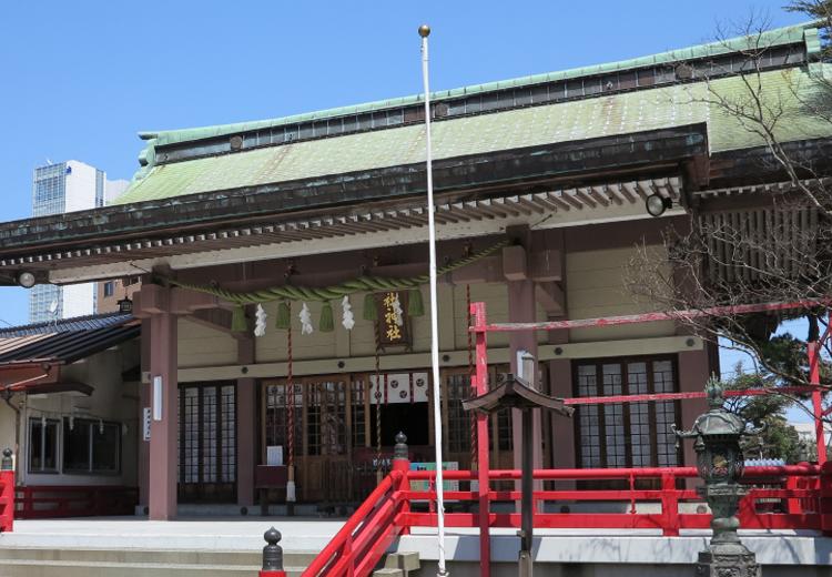 三社神社。開拓者たちの安全と守護を祈念して創建された『三社神社』