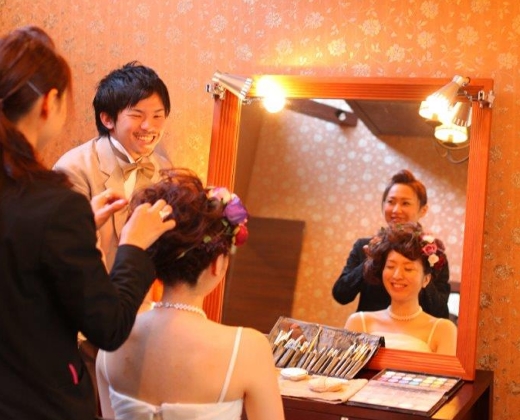 ザ レストランスワンレイク。スタッフ。花嫁本来の美しさを引き出してくれるヘアメイクスタッフ