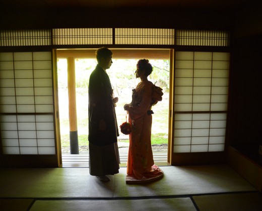 割烹の宿 いま井 五十嵐邸 結。演出・小物。新郎新婦の衣裳や、ロケーションを活かした写真撮影も可能