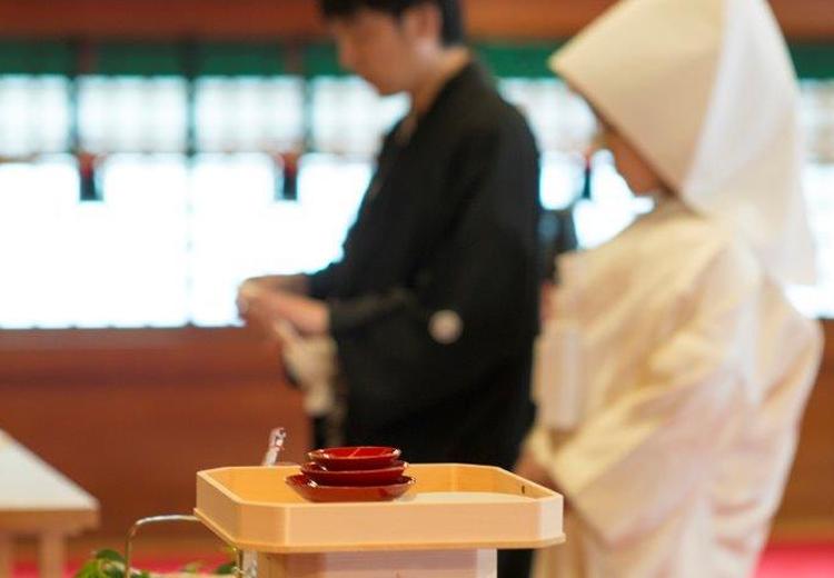 磯料理 松月。挙式会場。『富山縣護國神社』での神前式は、最大70名まで参列可能