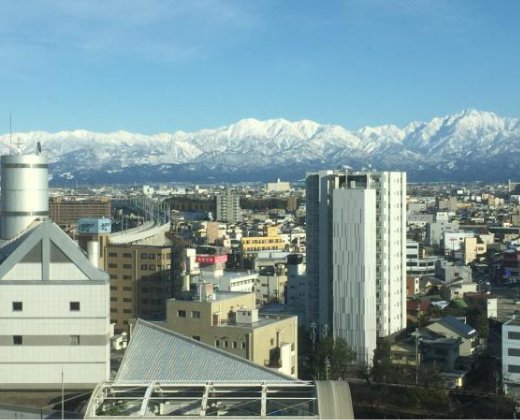 ホテルグランテラス富山。アクセス・ロケーション。最上階からは、立山連峰など富山を象徴する光景を眺められます